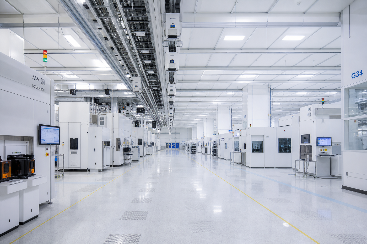 Wide view of a semiconductor manufacturing facility